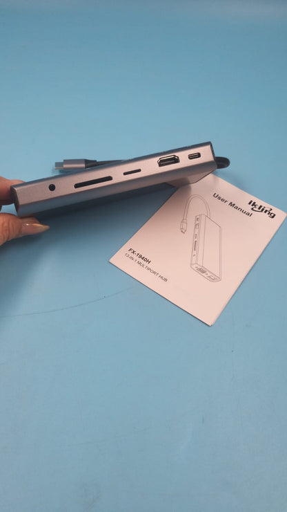 Concentrador USB C ikling, adaptador USB C 13 en 1 a HDMI. USADO
