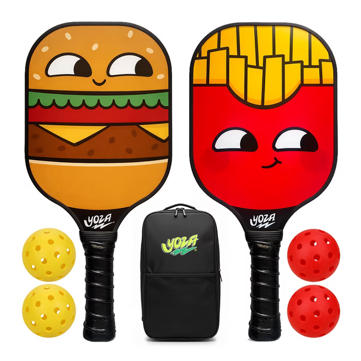 Set de pickleball para adultos Hamburguesa y papas fritas