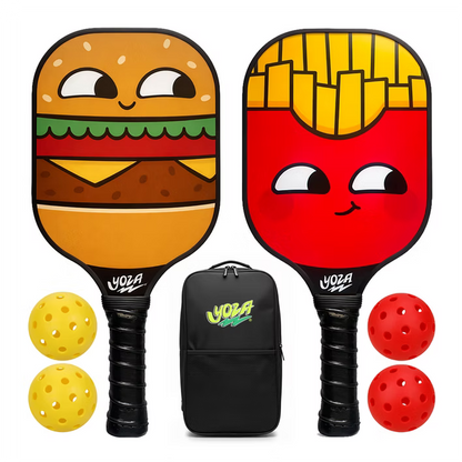 Set de pickleball para adultos Hamburguesa y papas fritas