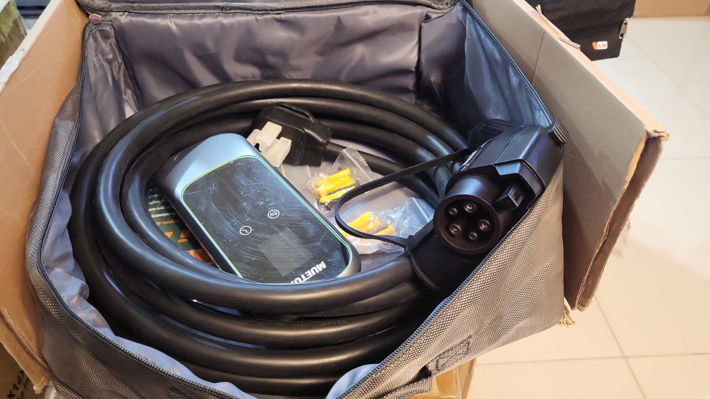 MUETUX Cargador EV de nivel 2 y 1 (16-40 amperios, 110 V-240 V,