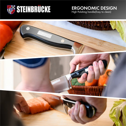 STEINBRÜCKE, Cuchillo de chef, acero inoxidable alemán.(DETALLE)