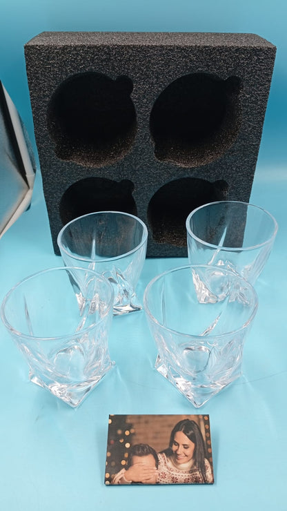 Vasos de whisky Kitnats, Old Fashioned de 10 oZ, set de 4.