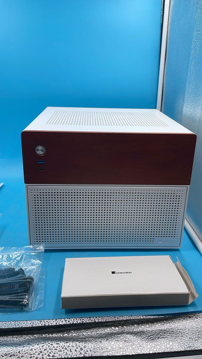 Jonsbo Funda N4 NAS Blanco y Madera Estuche PC.