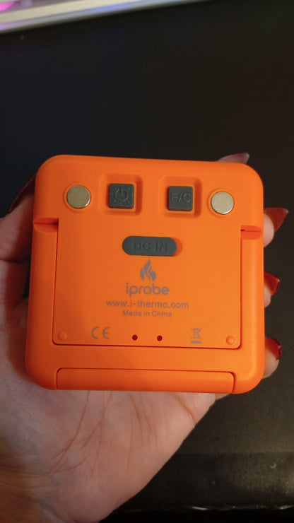 Termómetro para carne IP-61, con 2 sondas, recargable, iprobe.
