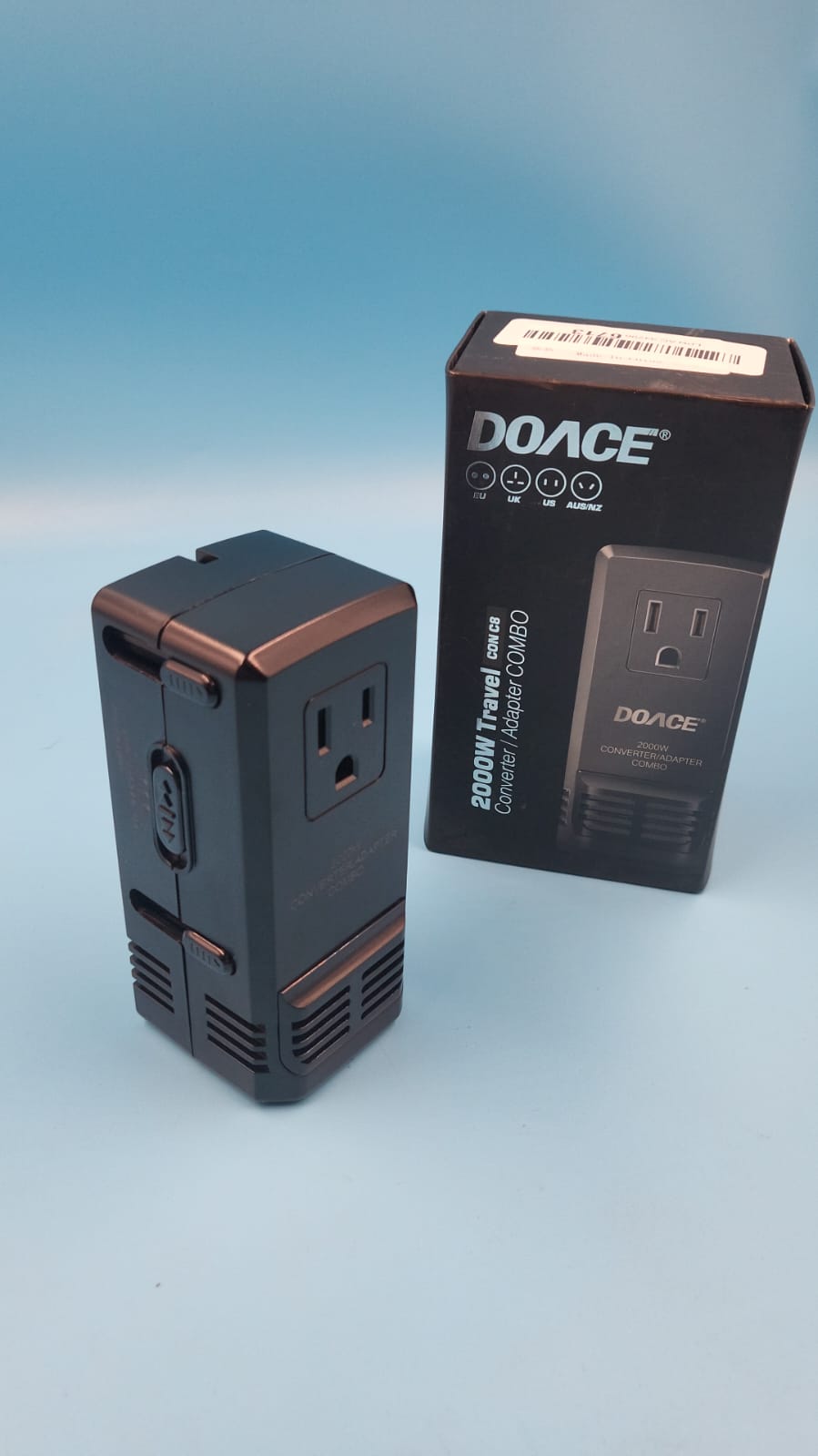 Convertidor de voltaje de viaje DOACE HC-C8. EU/UK/US/AUS/NZ