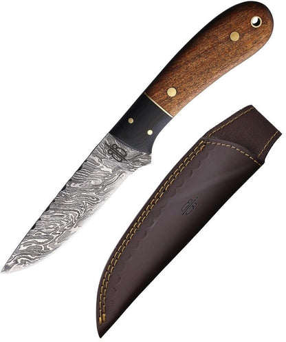 BucknBear Cuchillo de Cazador, Mango de Madera de Nogal.