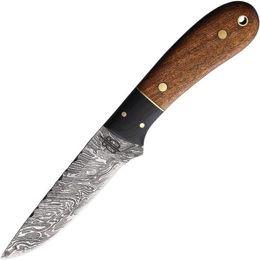 BucknBear Cuchillo de Cazador, Mango de Madera de Nogal.