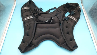 Chaleco de entrenamiento, con peso 5.5 Kgs, arena hierro.