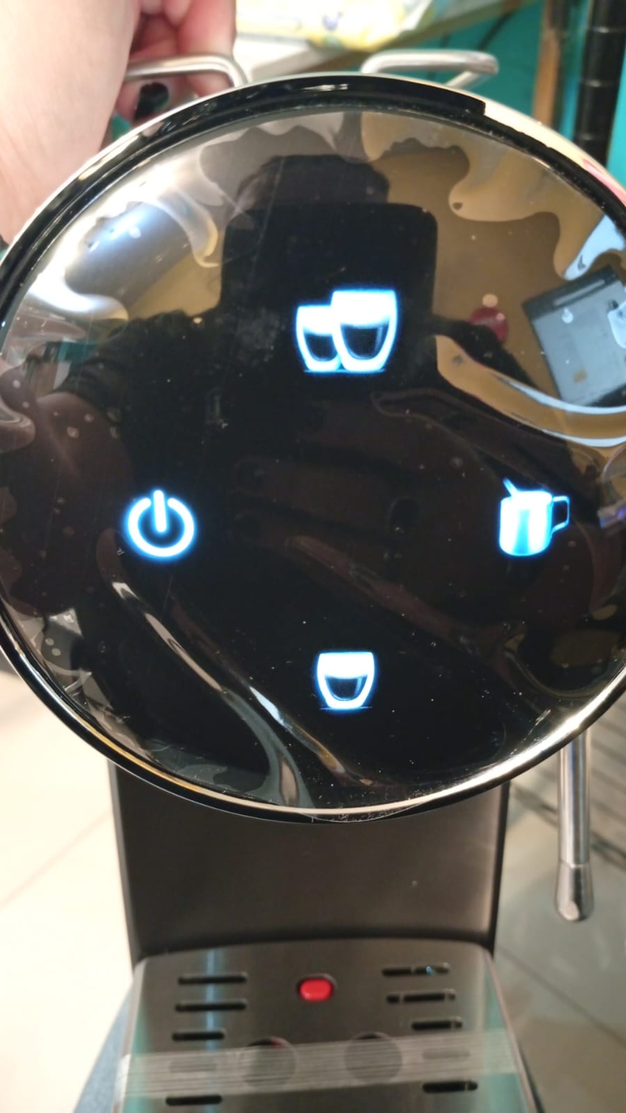 Máquina de café expreso semiautomática, c/espumador, (DETALLE)