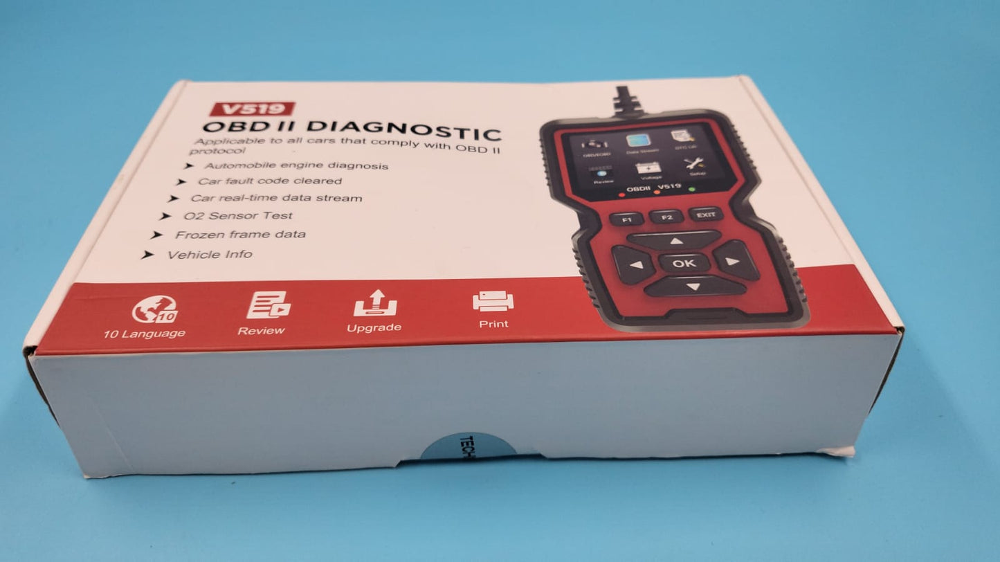 Escáner OBD2 para auto, lector de código automático V519.