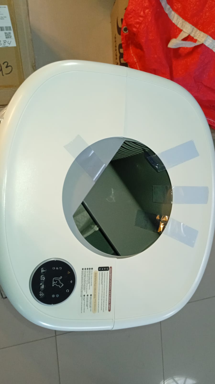 Caja de arena autolimpiante, sin olor, controlada por aplicación, WI-FI.