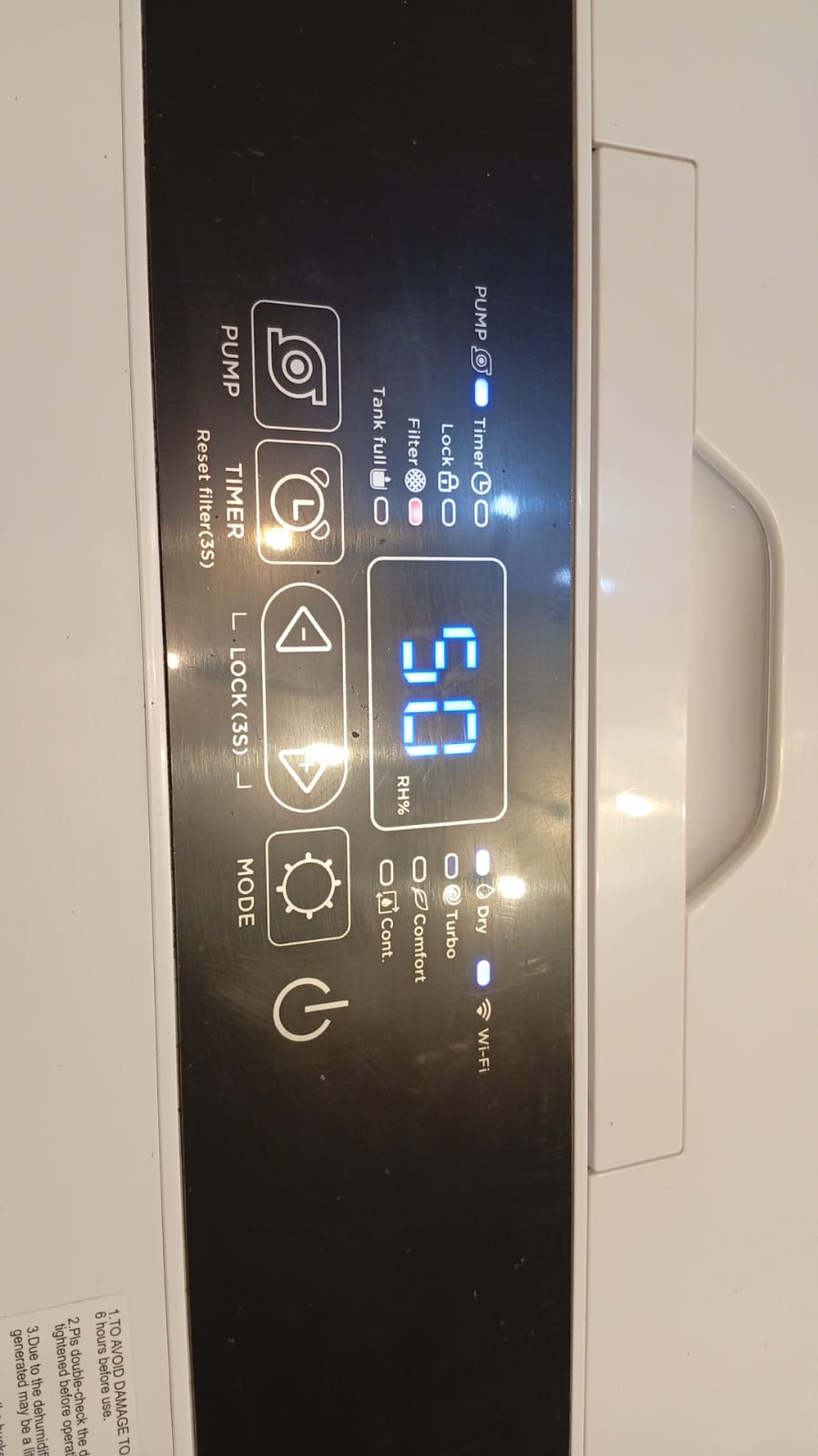 Deshumidificador, 4500 pies cuadrados, manguera drenaje,(USADO).