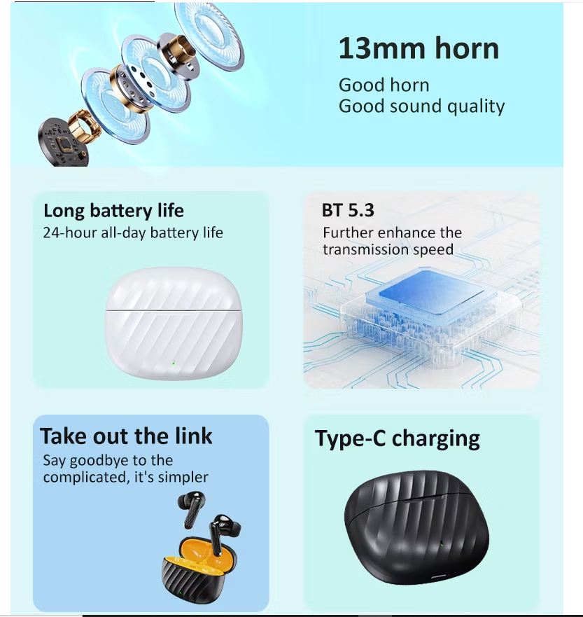 Audífonos inalámbricos, S1 True Wireless, Bluetooth, 13 mm.