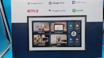 Pantalla inteligente de 15.6" con calendario, Apps Android y Portaretrato.