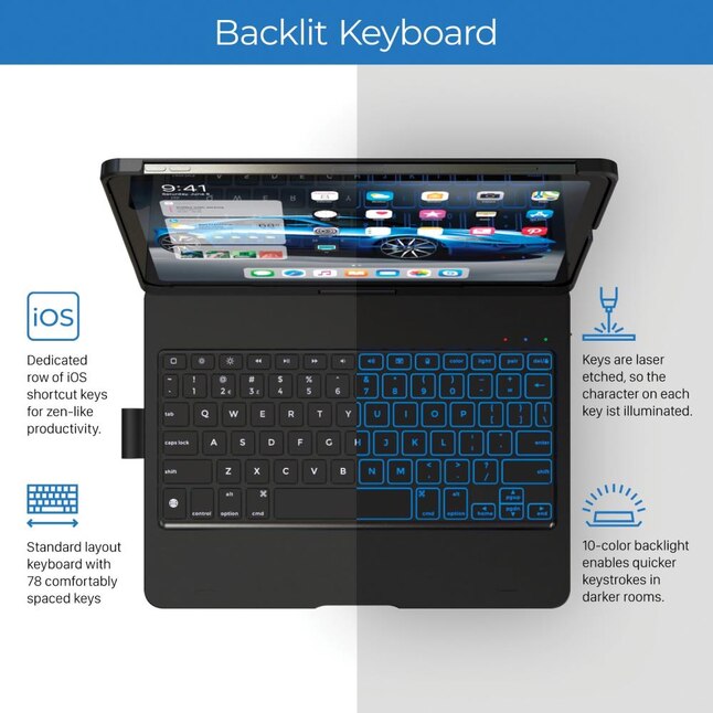 Funda con teclado Typecase para iPad Pro 11 (negra)