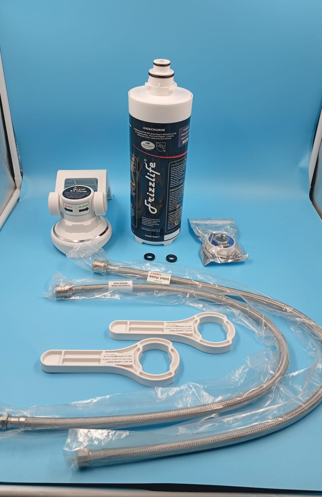 Sistema de filtro de agua, debajo del fregadero Frizzlife, 0,5 mic.