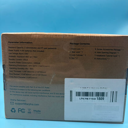Cerradura Inteligente ARPHA D180W WiFi Alexa Google Assistant