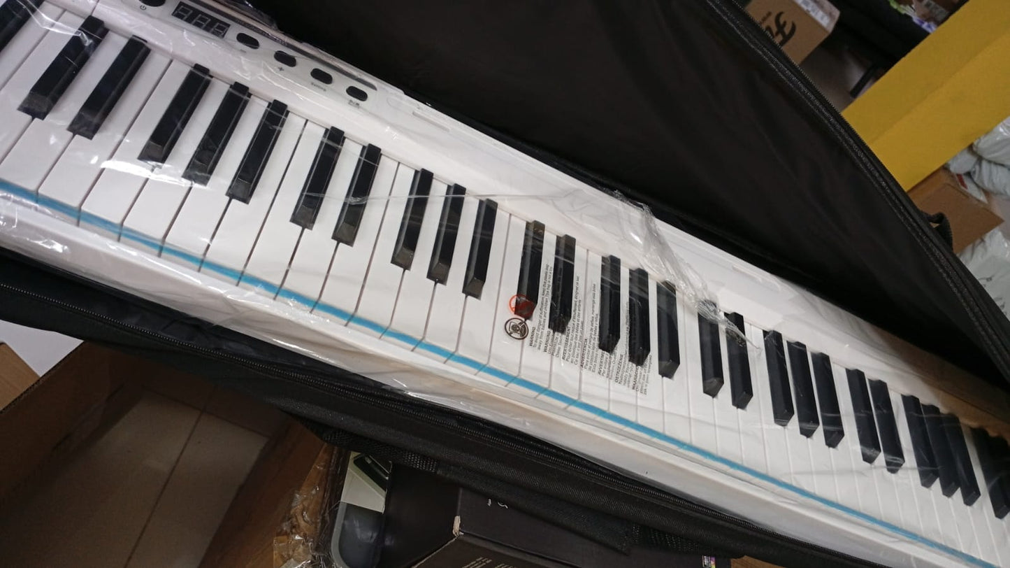 Longeye Teclado de piano digital, 88 teclas, tamaño completo, soporte.
