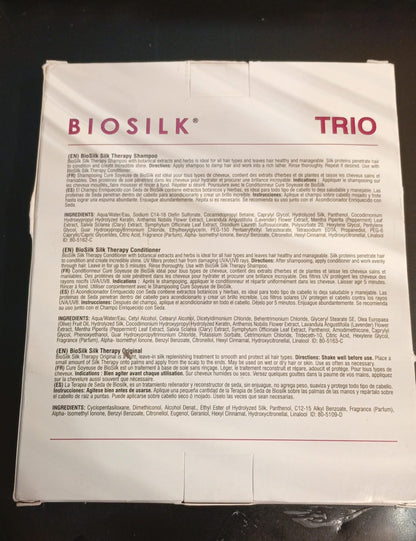 Tratamiento Biosilk Silk Therapy Trio, sin enjuague, 620 ml: Suaviza.