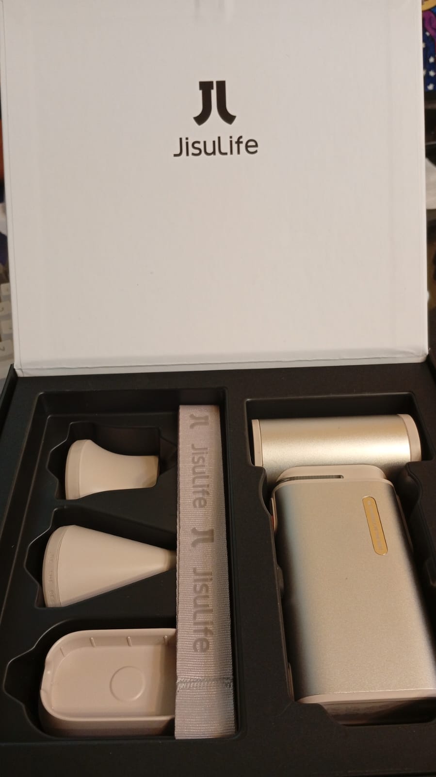 Ventilador turbo portátil de mano, Jisulife, recargable.(USADO)