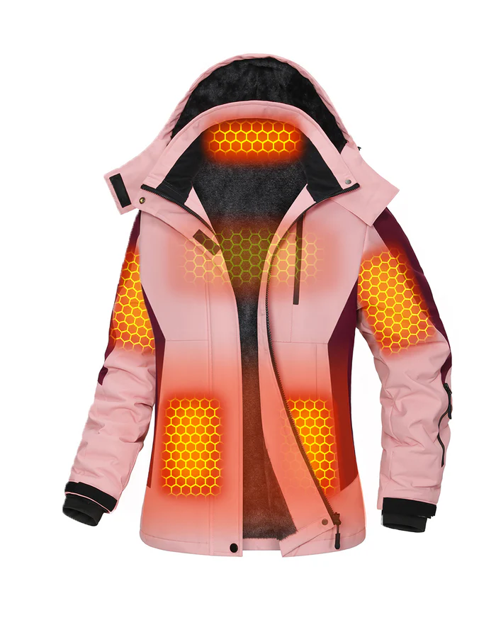 Chamarra térmica para mujer, de grafeno, impermeable, Wulcea (L).