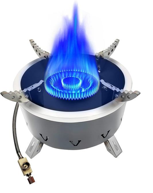 Estufa portátil para mochileros, 10000 W, resistente al viento, con adaptador