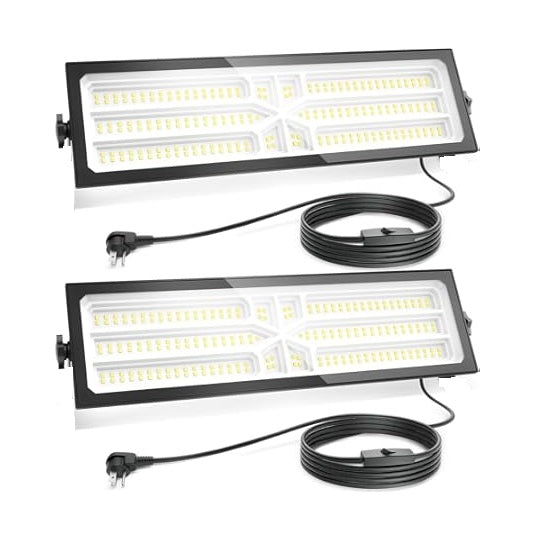 Luz LED 2 PACK enlazable para tienda garaje de aluminio de 100 W 15000 lm