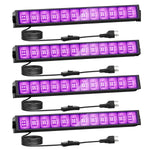 Luces Negras LED Onforu 27W Pack 4