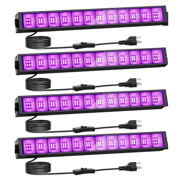 Luces Negras LED Onforu 27W Pack 4