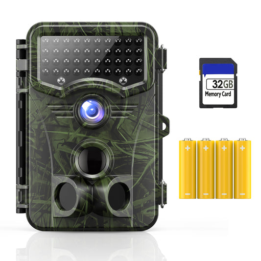 Cámara de rastreo Vikeri 4K de 32 MP con visión nocturna, IP66 con 40 LED infrarrojos sin brillo