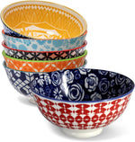 Juego De 6 Cuencos de Postre Porcelana 10oz Set 6 Colores