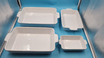 Cazuelas con asas Para Horno FOBENTA 4 Pzs Rectangulares Cerámica