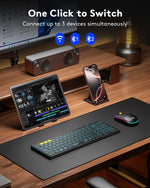Teclado plegable retroiluminado portatil con mouse