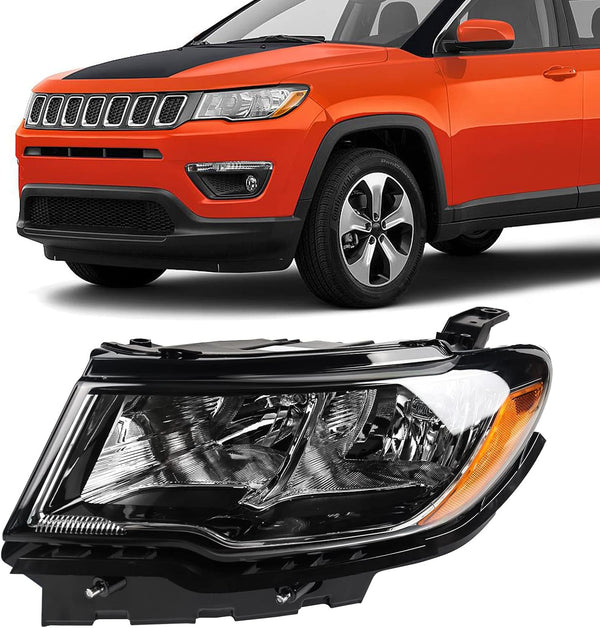Faro Delantero Izquierdo Para Jeep Compass 2017-2022 Halogen