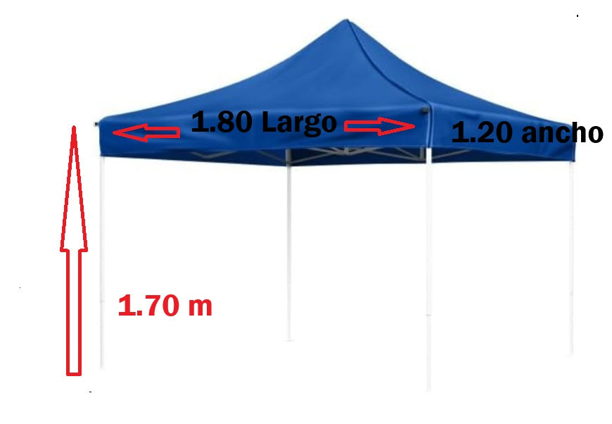 Carpa de nylon, de 1.80 mts X 1.20 mts, con maletin.
