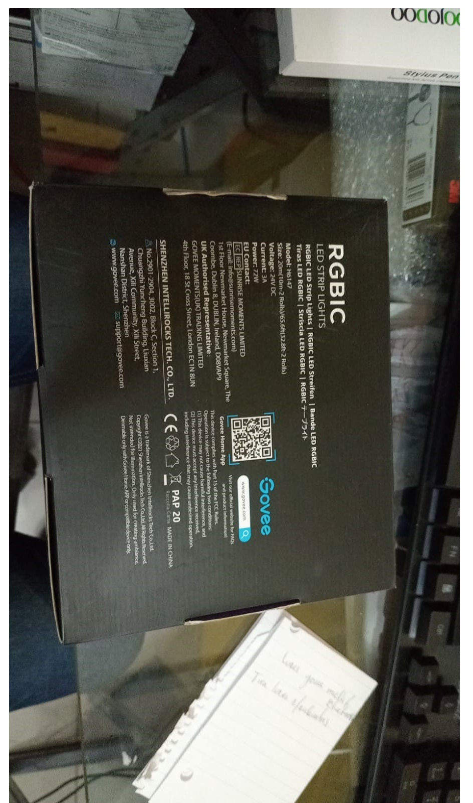 Govee Tira de Luces LED RGBIC de 65.6 Pies(20 Mts), Bluetooth.
