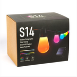 Guirnalda de luces solares inteligentes, 15 focos, control remoto.