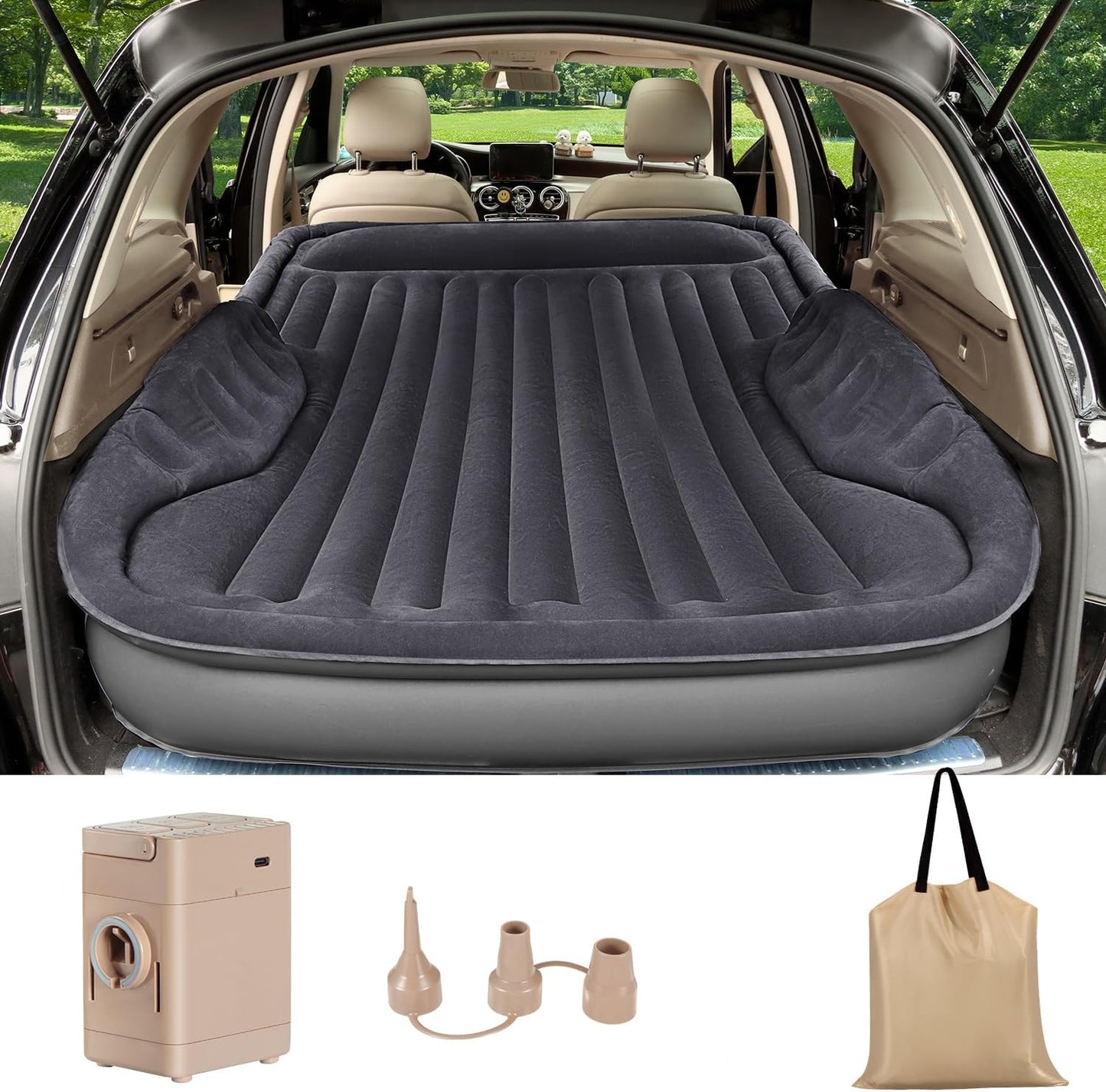 Colchón SUV de aire con bomba eléctrica integrada, para viajes AKUDY USADO