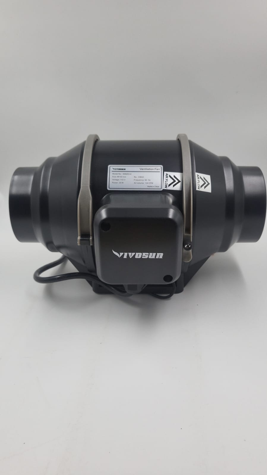 Ventilador para salas de cultivo controlador inteligente VIVOSUN 4" 134 CFM