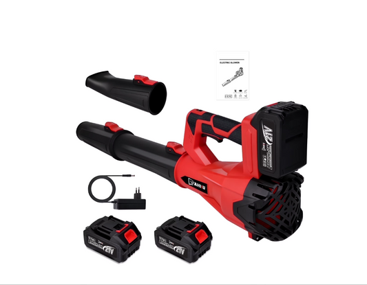 Soplador de hojas eléctrico inalámbrico YAHHU, 480 CFM/160 MPH.