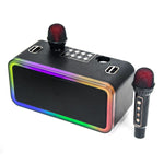 Máquina de karaoke portátil con 2 micrófonos, Bluetooth Fansbe Tech