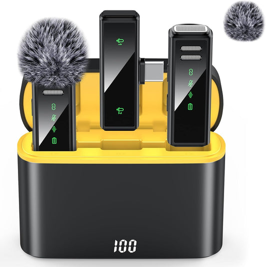 Micrófono Lavalier inalámbrico , mini micrófono USB C con cancelación de ruido