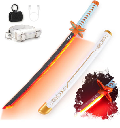 RENGENG, Espada iluminada, réplica de plástico, recargable.(USADA)