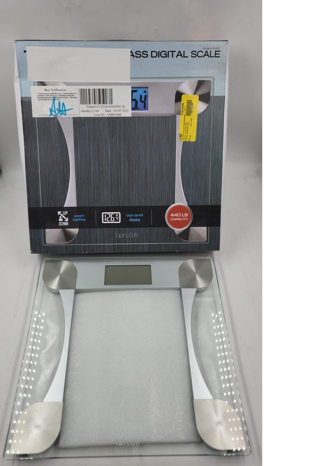 Báscula de baño digital de cristal . TAYLOR. USADO