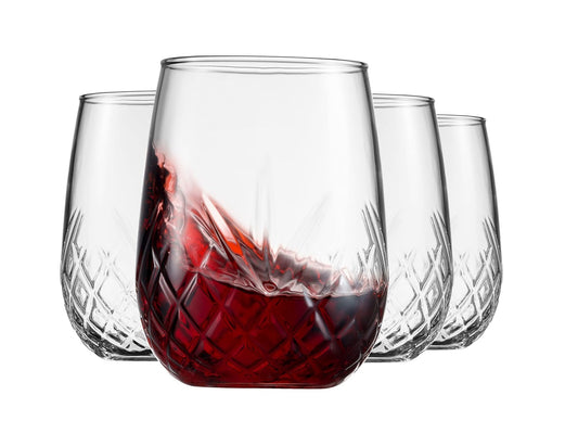 Juego de 4 copas de vino sin tallo , 20 onzas RORAEM