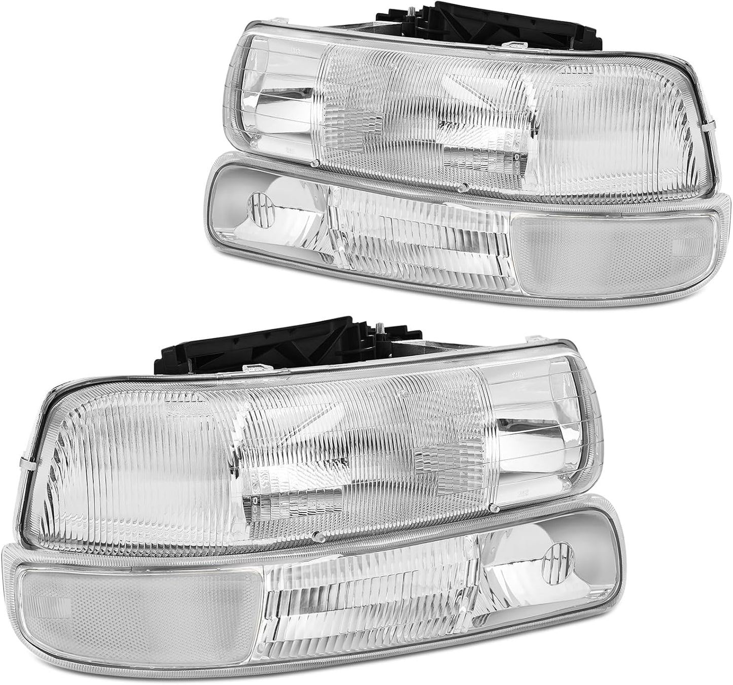 Conjunto de faros delanteros transparentes comp Silverado 00-06  Tahoe Suburban