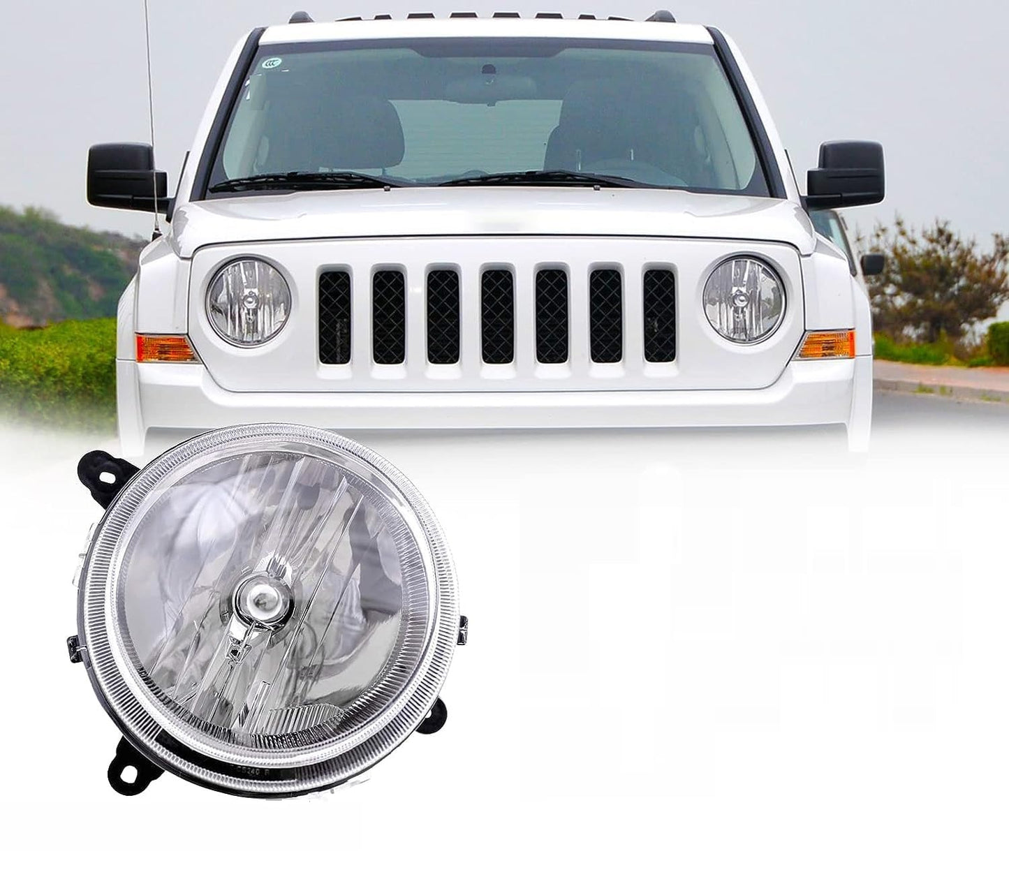 Faro Derecho/Pasajero DEPO Compatible con Jeep Patriot 2007-2017