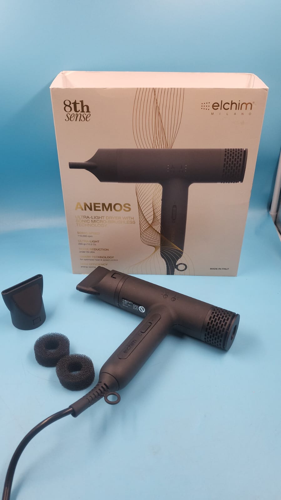 Secador de pelo Anemos Motor digital ultra ligero Elchim