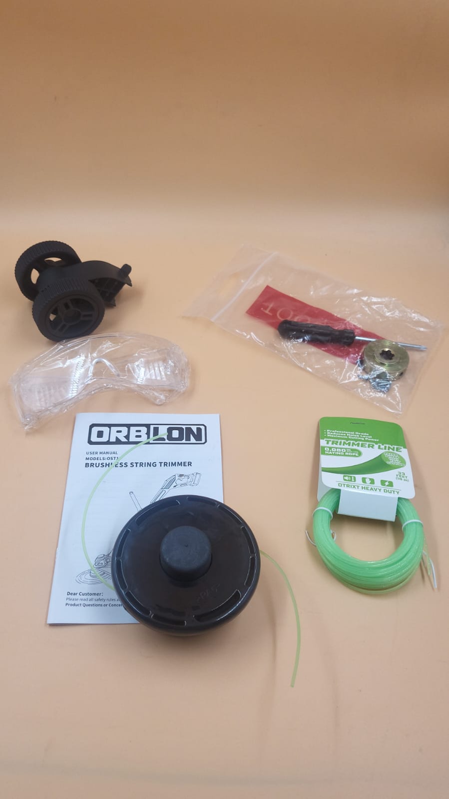 Podadora de cuerda electrica inalámbrica de 15", (batería no incluida) ORBLON