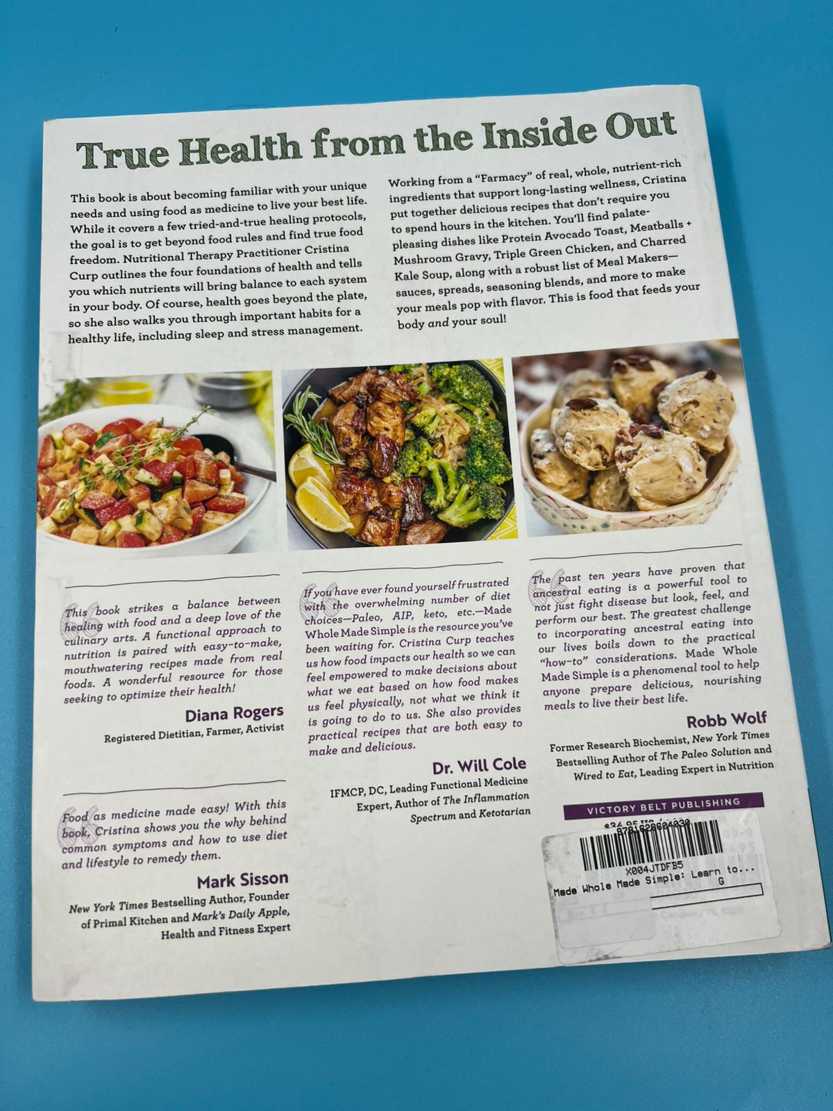 Made Whole Made Simple libro en ingles de recetas saludables